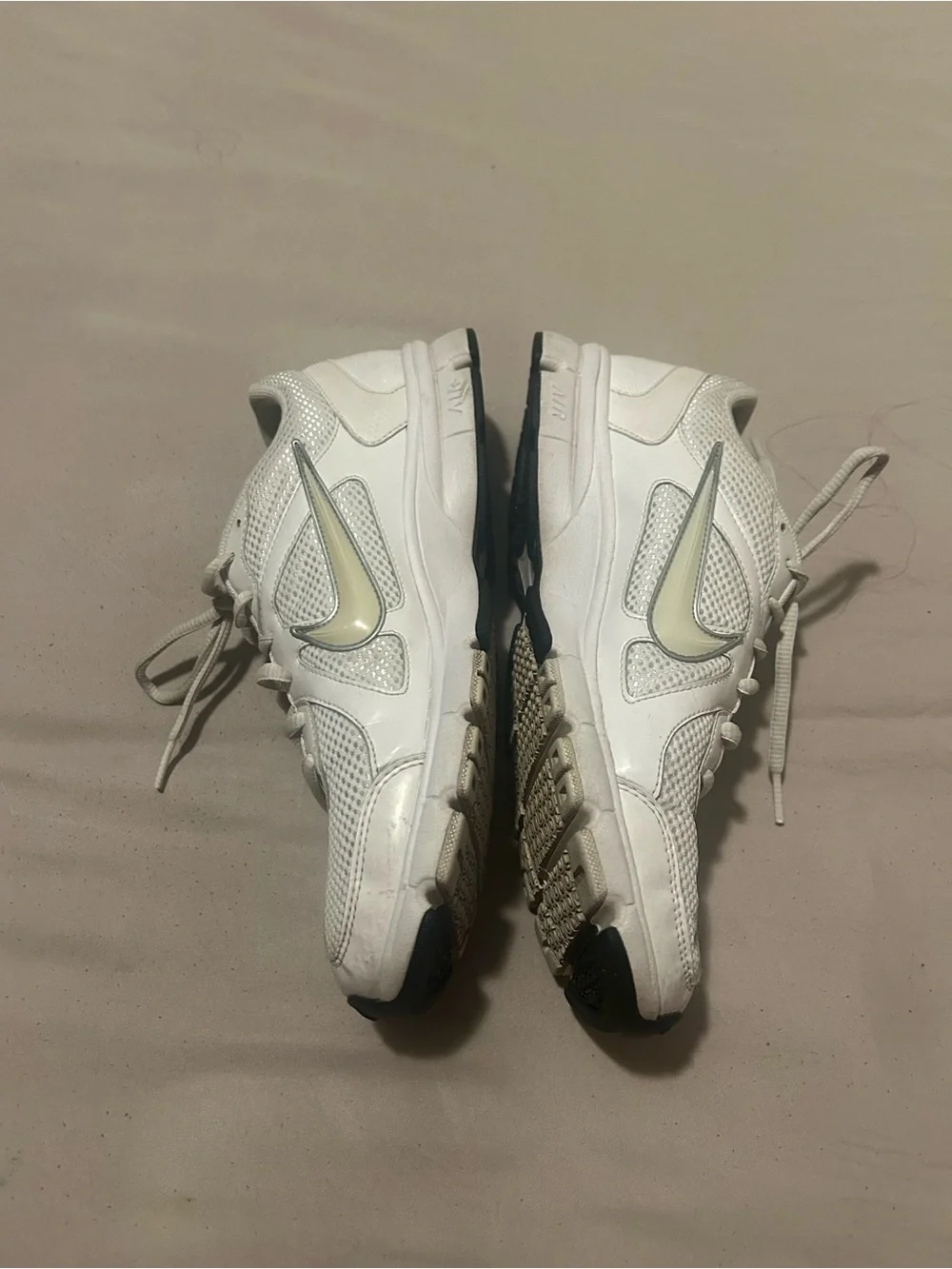 Nike White and Light Gray Women's Athletic Shoes